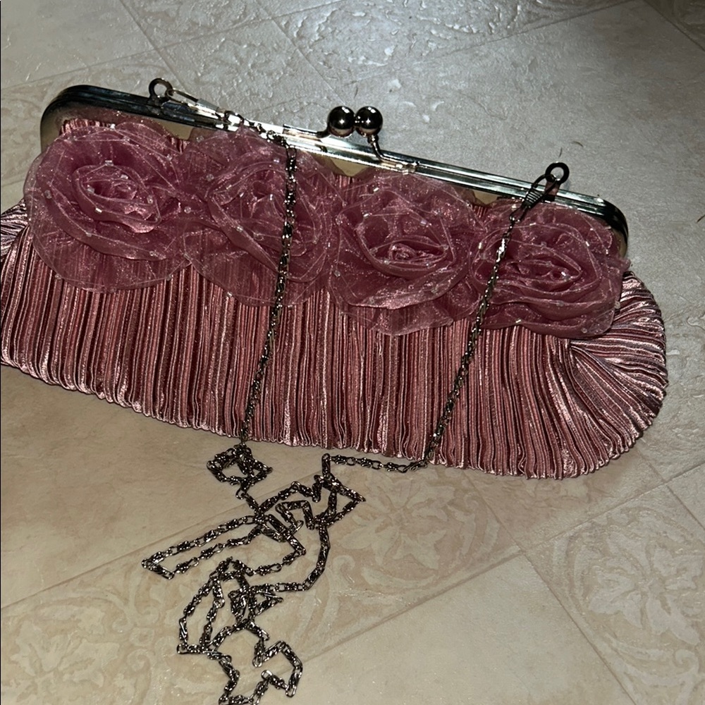 Elegant Pink Evening Clutch - Picture 2 of 6